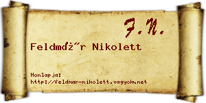 Feldmár Nikolett névjegykártya